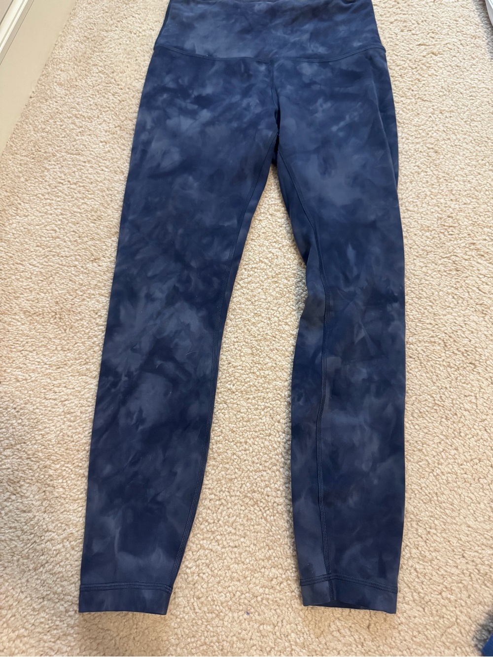 Lululemon Wunder train Navy Tie-Dye High-Waist Leggings